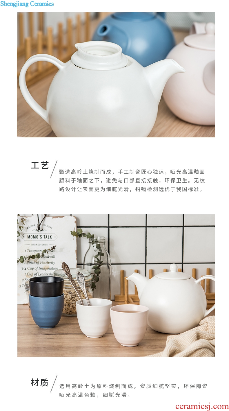 Ijarl million fine ceramic teapot household suit Japanese soup swallowing ceramic mug cup tea set suit Ceylon island