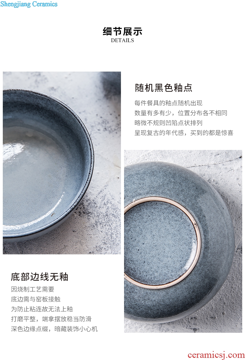 Hundred million fine ceramic rice bowl with large rainbow noodle bowl personality porridge soup bowl ins wind tableware salad bowl bowl of northern Europe