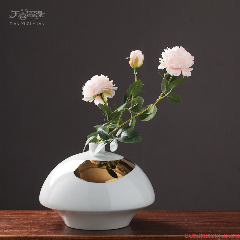 Postmodern ceramic vase furnishing articles european-style originality contracted sitting room table, TV ark flower arranging, home decoration