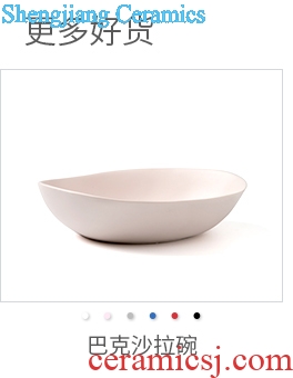 Million jia creative Nordic retro ceramic salad bowl dessert bowl fog forest home dishes creative dish bowl