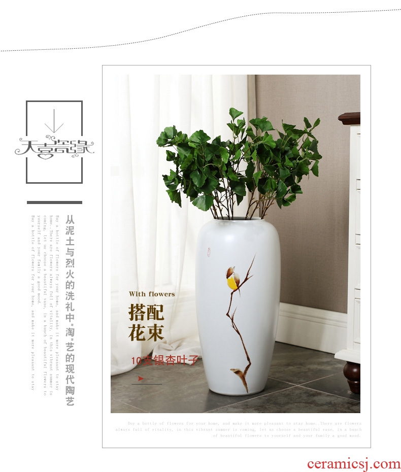 European ceramic vase of large modern creative living room TV cabinet household soft adornment flower art flower arranging furnishing articles