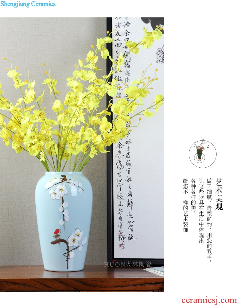 Jingdezhen hydroponic ceramic vases, flower arranging zen new Chinese style living room TV ark home furnishing articles