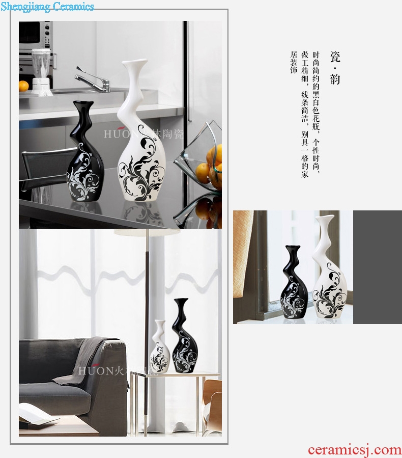 Contemporary and contracted vases, flower receptacle sitting room creative TV ark home decoration ceramic handicraft furnishing articles