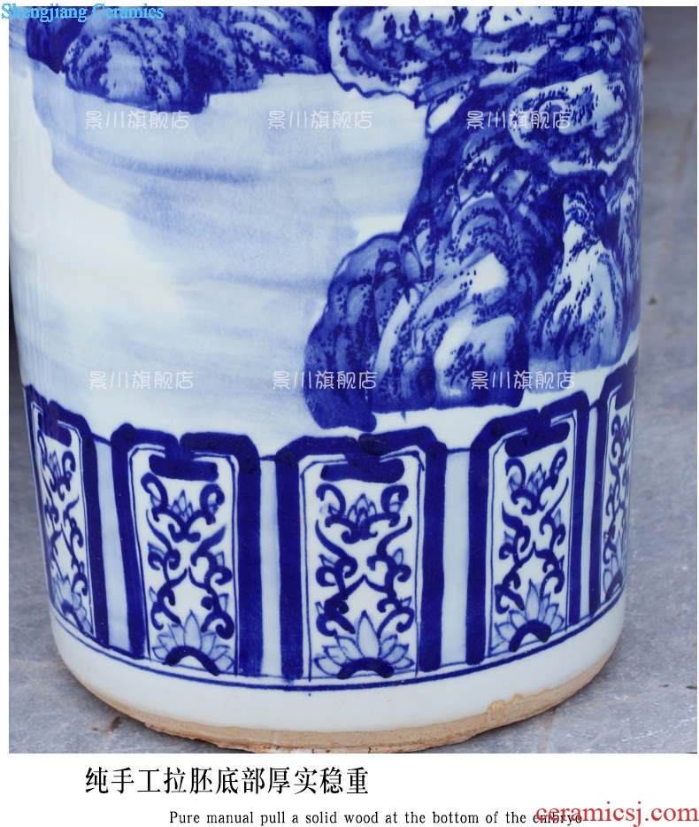 Jingdezhen blue and white landscape splendid sunvo hand-painted ceramics of large vases, home sitting room hotel furnishing articles