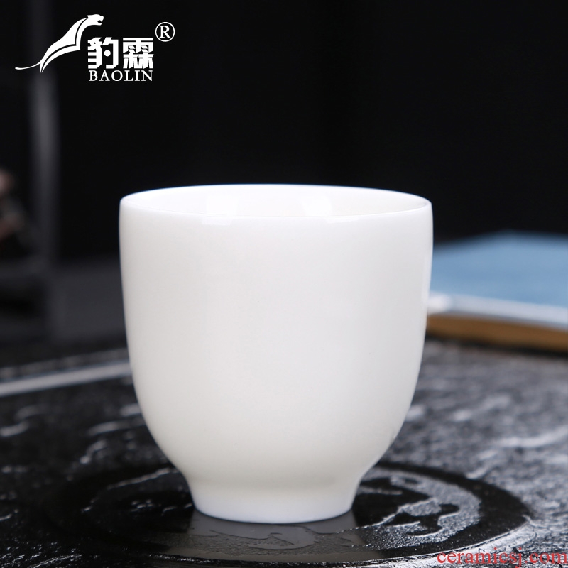 The early panther ceramic cups one kung fu master cup single little tea light household jingdezhen porcelain bone porcelain sample tea cup