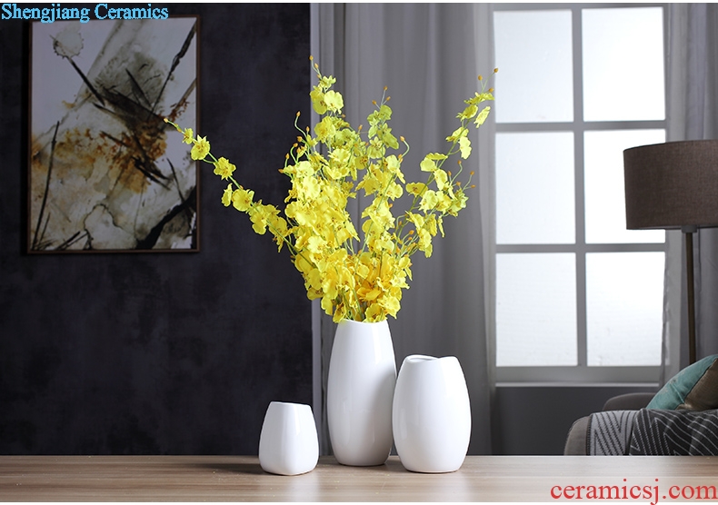Ins northern wind creative contemporary and contracted fashionable sitting room place white ceramic dried flowers, vases, flower art furnishing articles