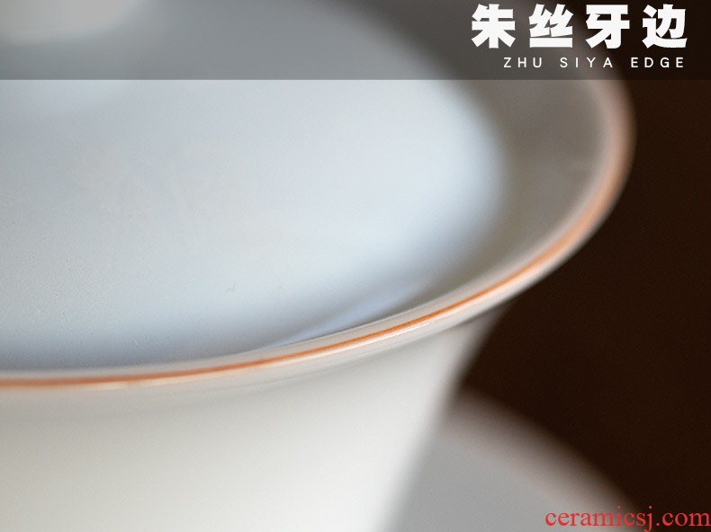 Mr Nan shan sweet white three to make tea tureen ceramic mini small three bubble tea sets jingdezhen porcelain teacup