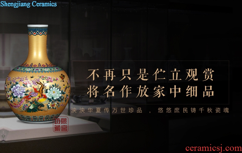 Jingdezhen ceramics of large vases, flower implement flower arranging living room home decoration ceramic bottle furnishing articles