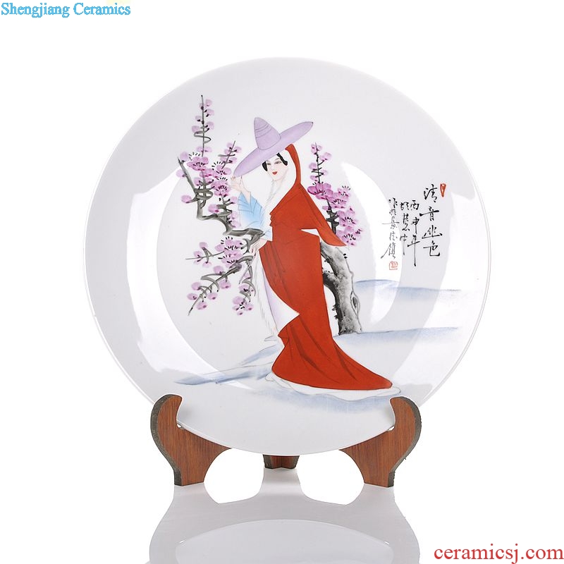 Hang dish of jingdezhen ceramics decoration plate of hand-painted sits to art decoration craft gift sitting room porch place