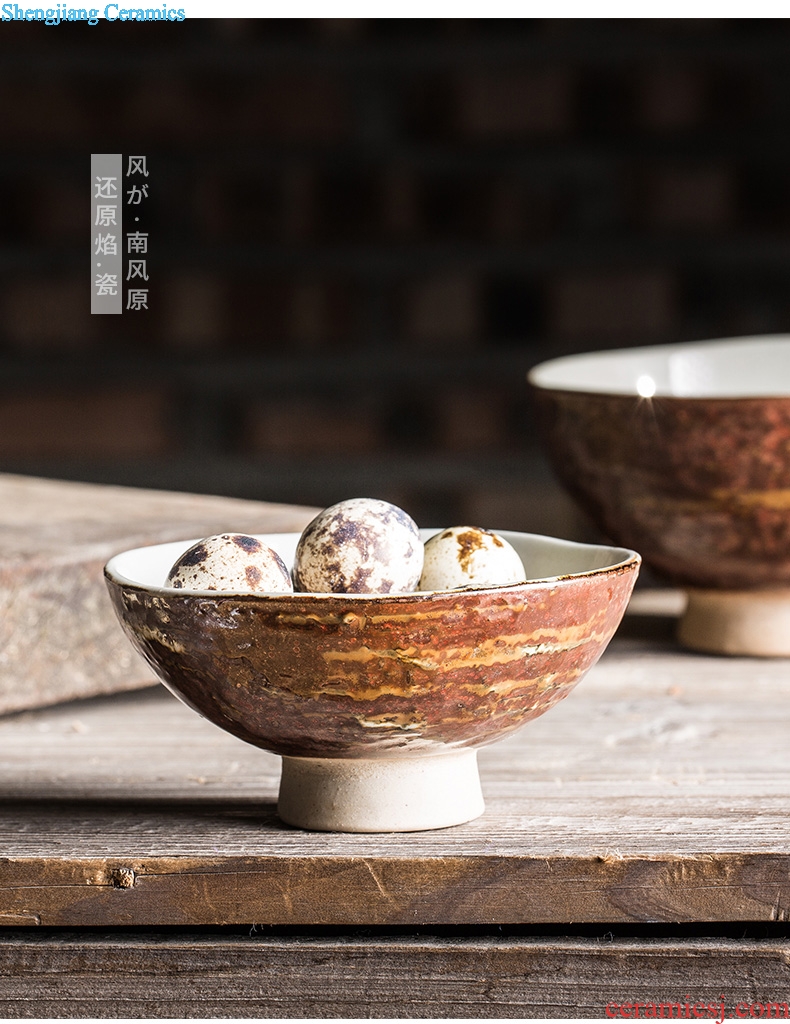 Ijarl hundred million fine ceramic rice bowl Japanese rainbow noodle bowl bowl tall bowl insulation fruit salad bowl dessert bowl