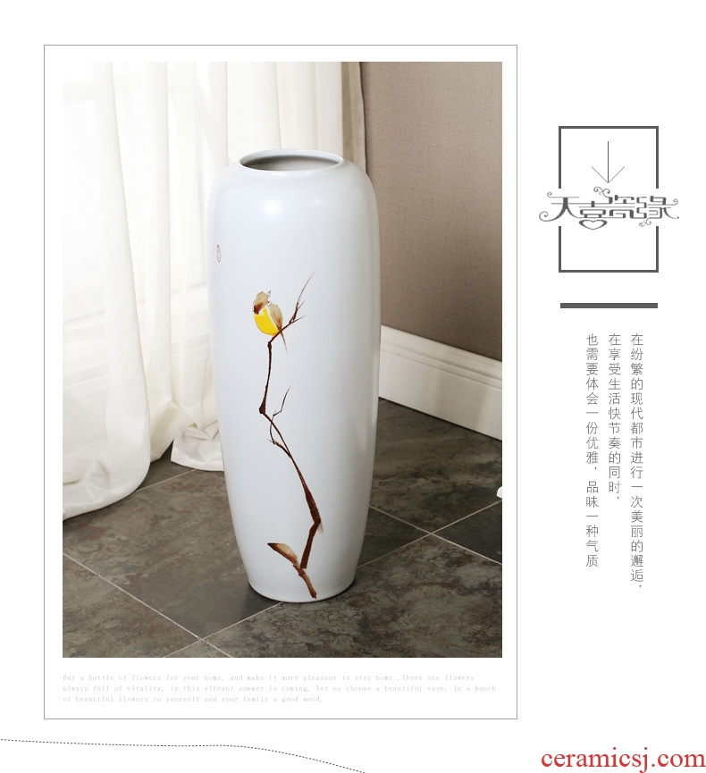 European ceramic vase of large modern creative living room TV cabinet household soft adornment flower art flower arranging furnishing articles