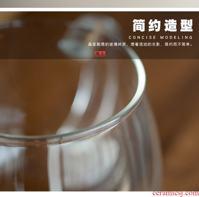 Mr Nan shan glass bubble tea cup ceramic filter cup tea set office cup tea cups