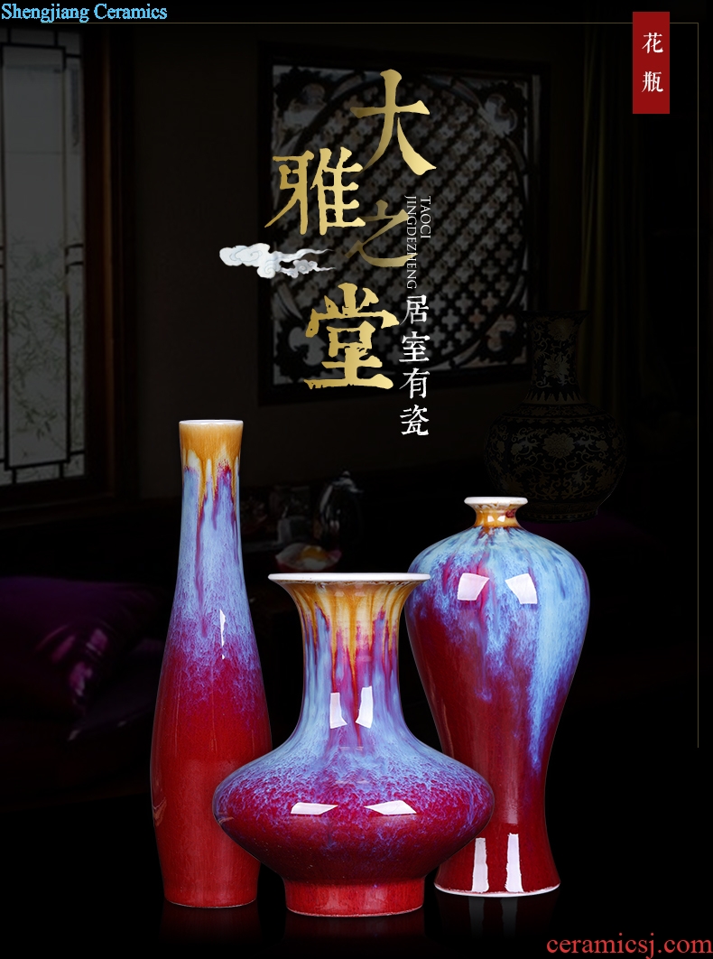 Jingdezhen ceramics vase furnishing articles furnishing articles new Chinese porcelain kiln the sitting room porch decoration home decoration