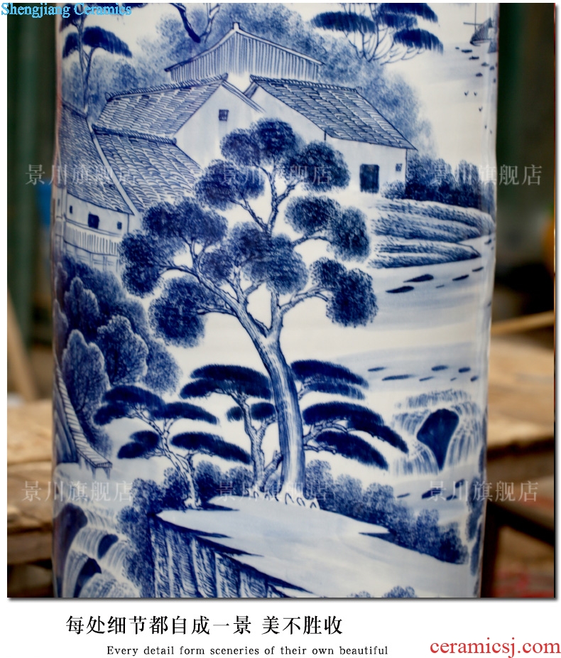 Jingdezhen porcelain ceramic hand-painted figure of large vase bright future home sitting room hotel furnishing articles ornaments