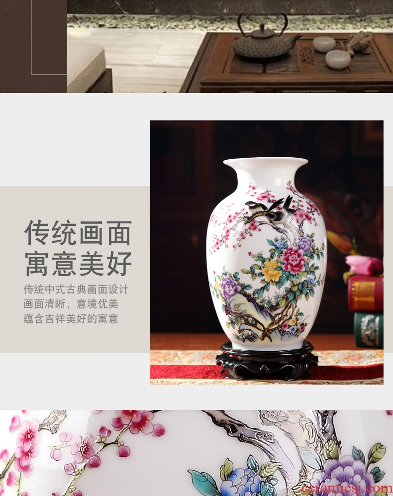 Three-piece suit of jingdezhen ceramics vases, contemporary and contracted home furnishing articles sitting room size of flower arranging decorative arts and crafts