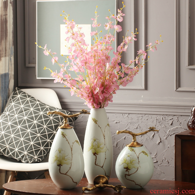 European household ceramic vase simulation floral suit place of the sitting room adornment flower arranging dried flower decoration of new Chinese style