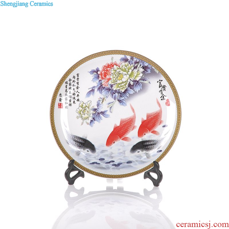 Scene, jingdezhen ceramic decoration plate sit plates new well-off Chinese domestic act the role ofing handicraft furnishing articles