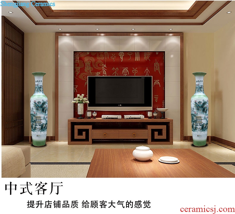 Jingdezhen ceramics hand-painted color bright future of large vase sitting room hotel modern furnishing articles ornaments