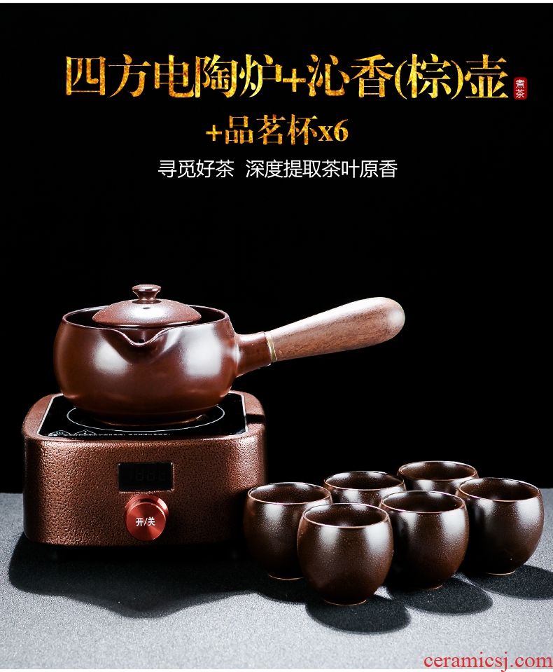 Bin, ceramic boiling tea ware black tea kettle side spend pot of Japanese teapot household electric heating electric TaoLu the teapot