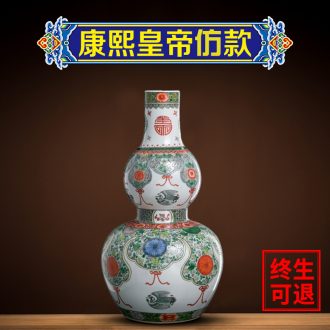 Better sealed kiln jingdezhen manual coloured ceramic vases, furnishing articles gourd bottle home decor hand-painted the sitting room porch