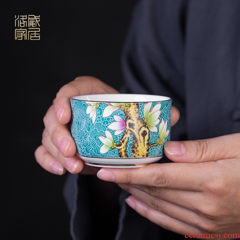 , pick flowers crack cup a pot of two cups of jingdezhen travel portable hand grasp pot of kung fu tea set office