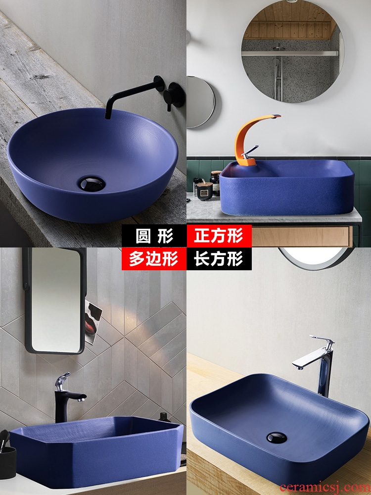 Sapphire stage basin to square the sink ceramic household toilet lavatory single legend color small hotel