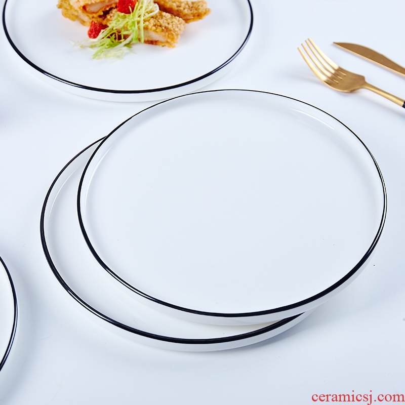 European bone porcelain plates pasta dish beefsteak 0 ceramic the disc wearing SaPan salad plate disc tray