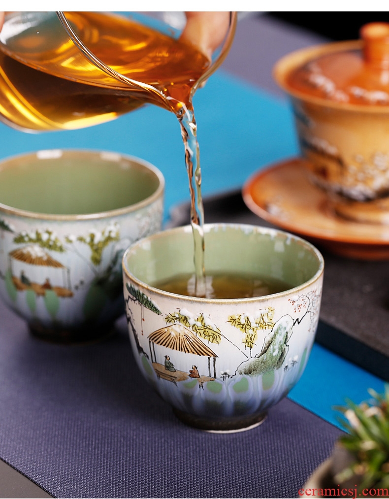 Chrysanthemum patterns of jingdezhen kiln hand-painted learning master cup single cup ceramics from the individual cups of tea cups