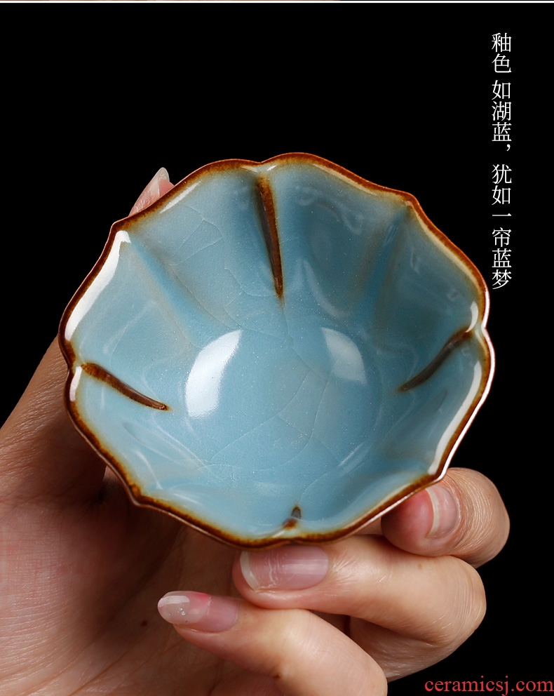 Chrysanthemum patterns your kiln small single open cups can raise archaize master cup ceramic kunfu tea cup personal cup