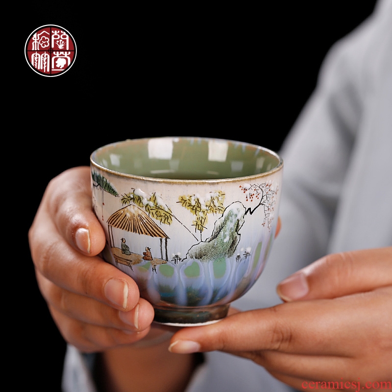 Chrysanthemum patterns of jingdezhen kiln hand-painted learning master cup single cup ceramics from the individual cups of tea cups