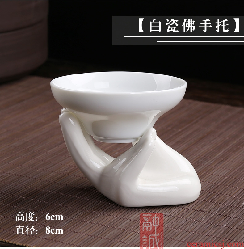 Ceramic filter) white porcelain tea hand screen pack make tea tea strainer kung fu tea set zero tea funnel