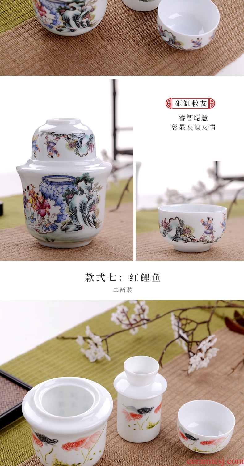 Wine temperature hot hip household Chinese jingdezhen ceramics wine suits wine and rice wine liquor cup hot temperature wine pot