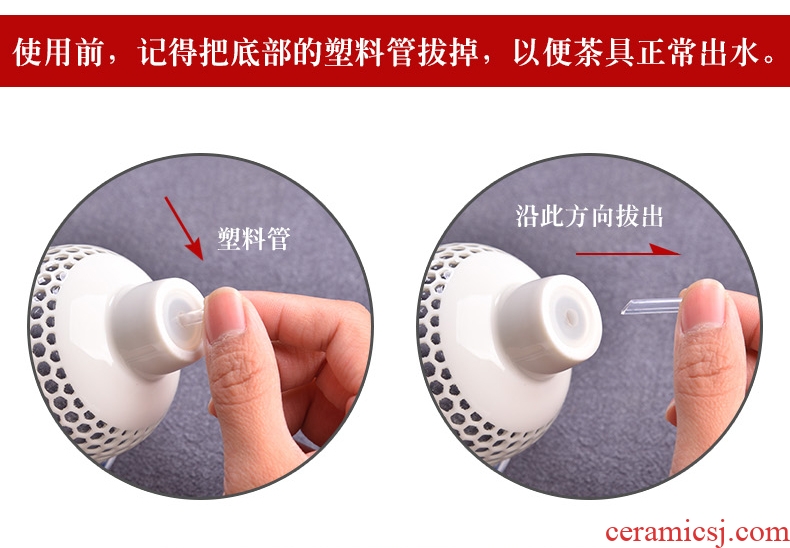 Ronkin kung fu tea set lazy people make tea device of a complete set of household hot ceramic cups suit the teapot