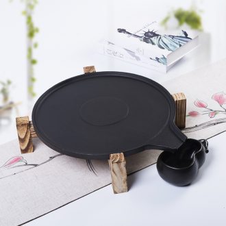 Ronkin modern personality ceramic creative small round tea table contracted tea tea tea tray household drainage saucer