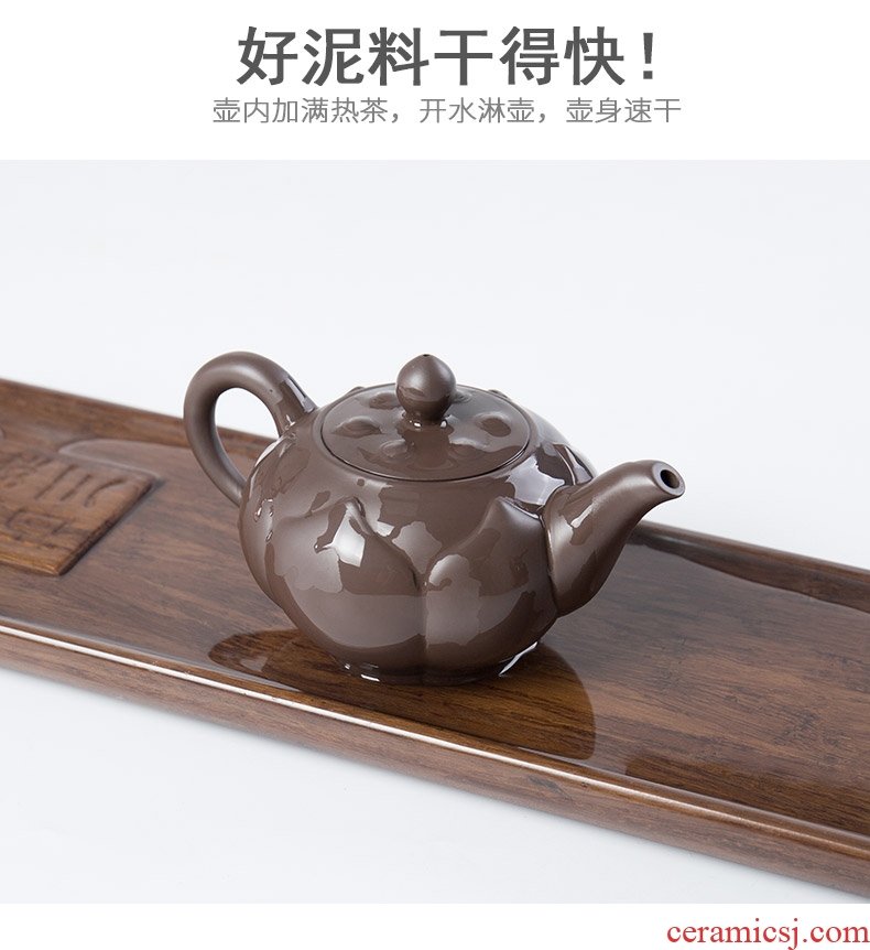 Ronkin household are recommended handmade little kung fu undressed ore single pot, purple clay teapot ceramics creative tea