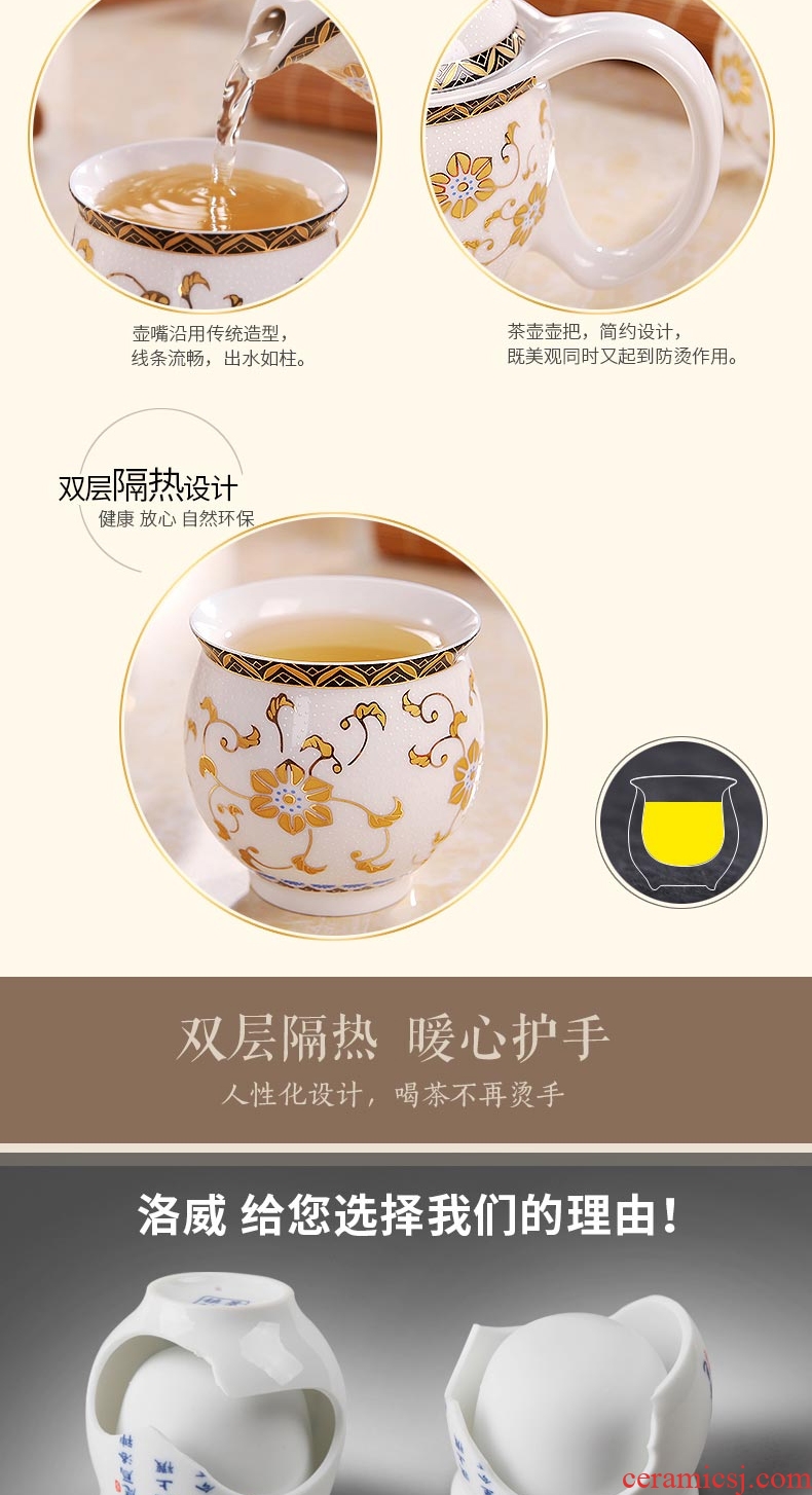 Tea set household contracted and contemporary sitting room of Chinese style restoring ancient ways from the jingdezhen ceramic teapot teacup tea tray