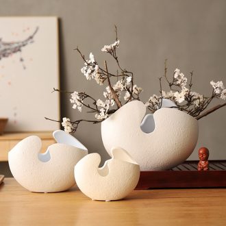 Northern Japanese ceramic shell vase creative zen branches sakura suit dry flower arranging flowers sitting room adornment is placed