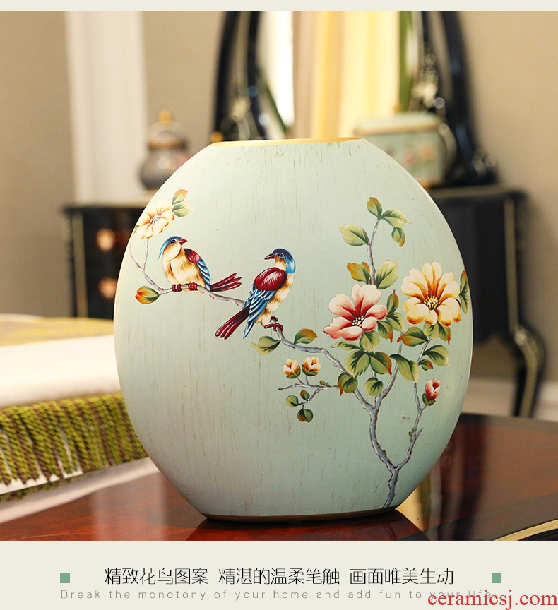 American country creative ceramic vase continental simulation floral suit sitting room adornment flower arranging wedding gift furnishing articles