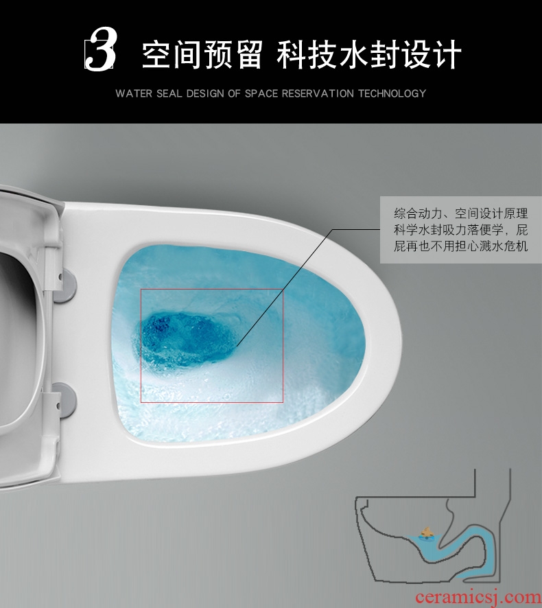 Koh larn, neat new color toilet large-diameter household toilet implement spiral mute water-saving ceramic sanitary ware