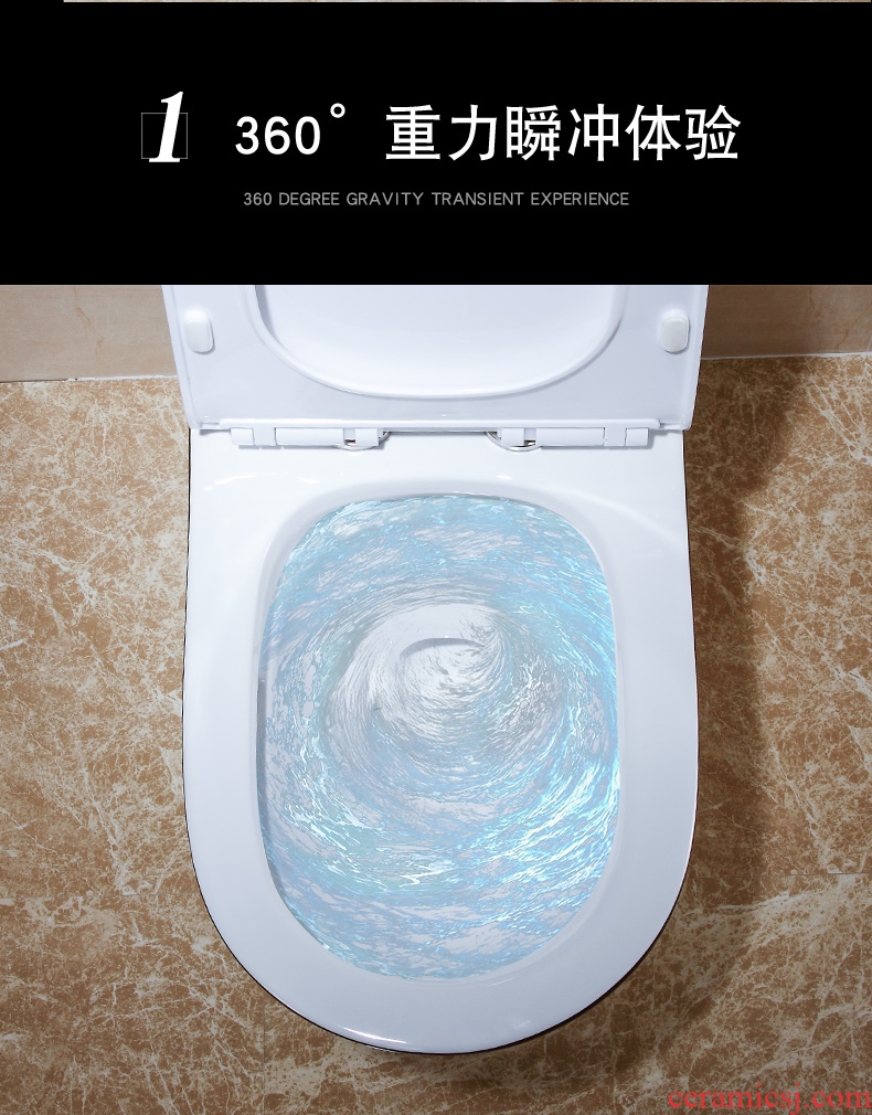 Koh larn, neat new color toilet large-diameter household toilet implement spiral mute water-saving ceramic sanitary ware