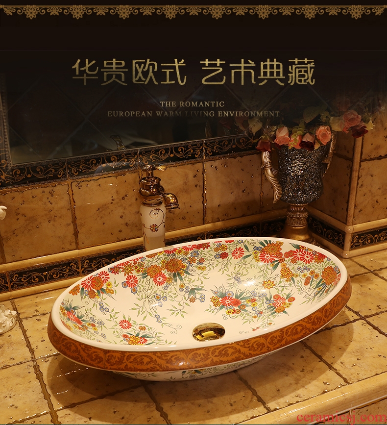 Basin of northern Europe on rural contracted large art ceramic oval sink on the sink