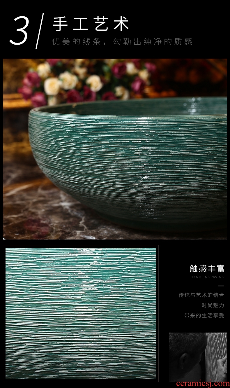 Restoring ancient ways of song dynasty ceramic art stage basin bathroom basin that wash a face to wash your hands lavatory basin outdoor balcony villages
