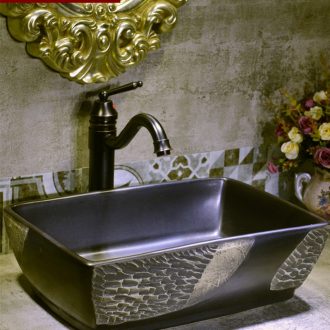 Basin of Chinese style restoring ancient ways on the ceramic square small lavabo creative household balcony sink the pool that wash a face 32 cm