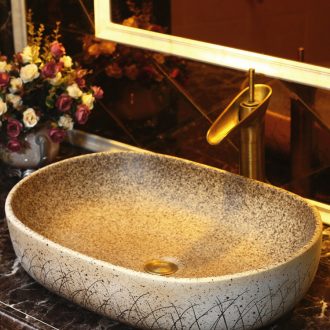 Creative stage basin sink oval restoring ancient ways of song dynasty Chinese art ceramic lavatory basin basin of household