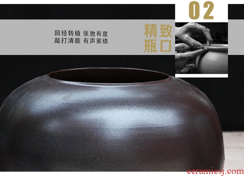 Southeast Asia style art show jingdezhen poinsettia glaze floor series ceramic hotel furnishing articles