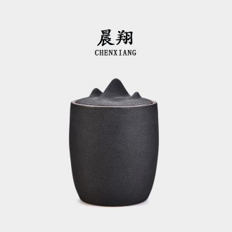 Chen xiang sealed ceramic tea caddy box travel warehouse storage tank pu 'er tea pot receives large tea restoring ancient ways