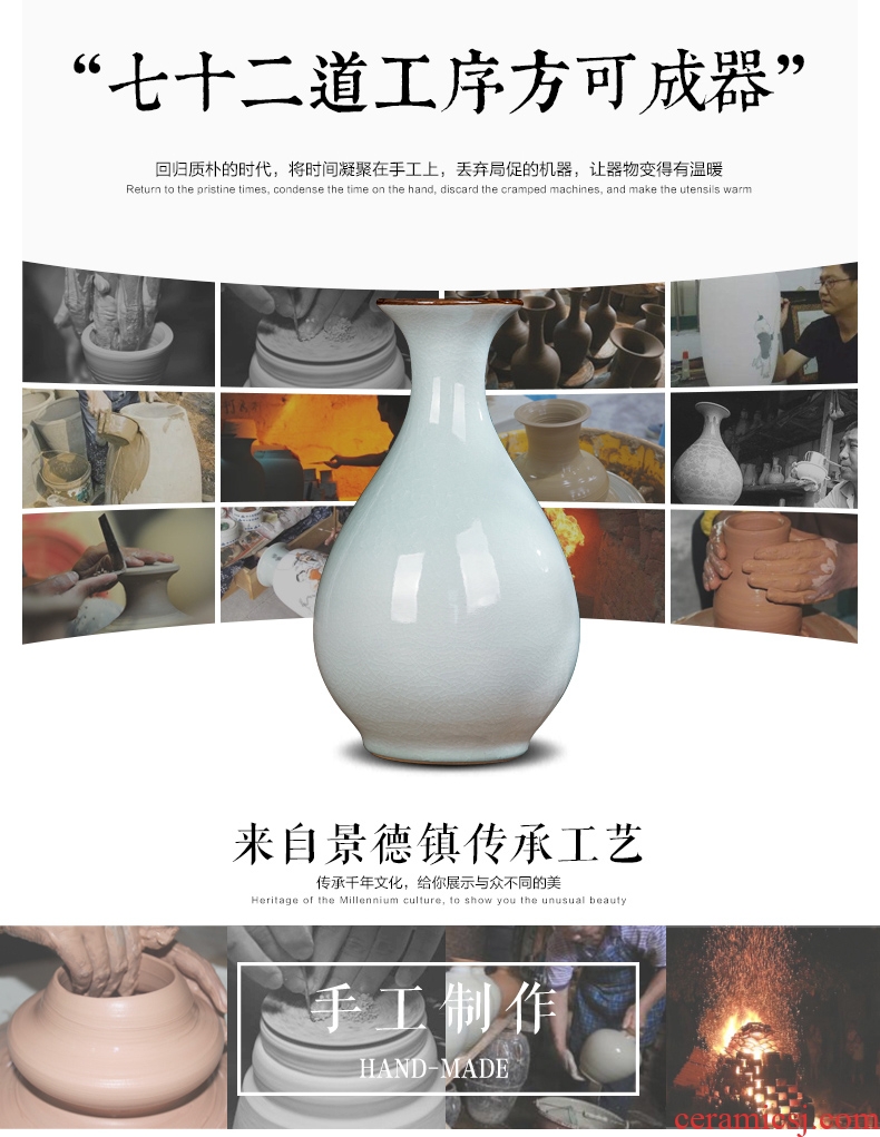Jingdezhen ceramics vase white archaize crack of the sitting room TV ark wine accessories furnishing articles household act the role ofing is tasted