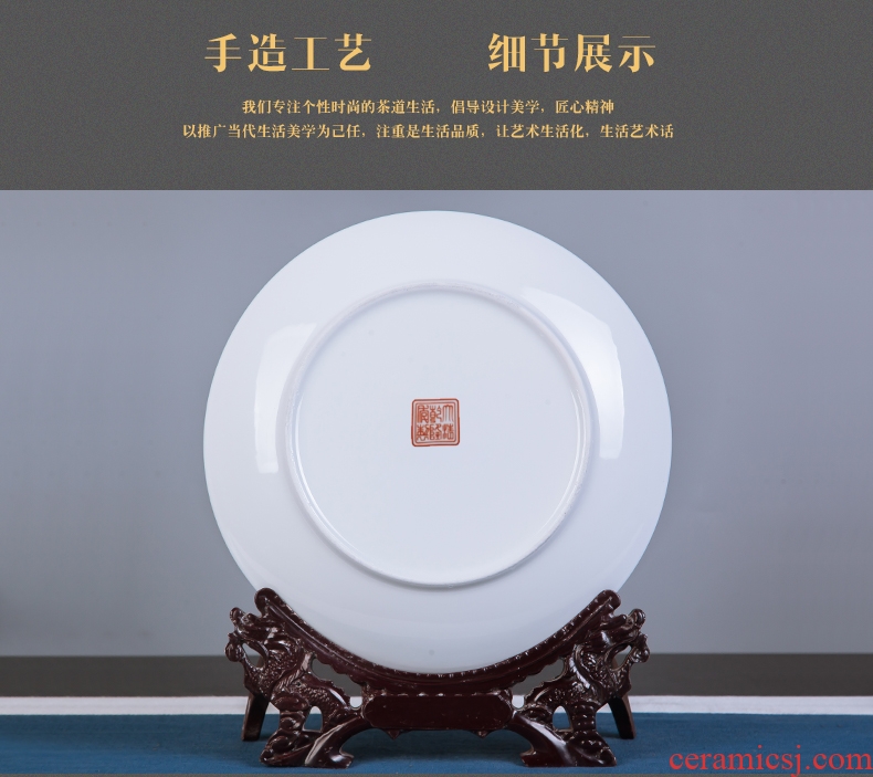 Ten inches of taiji eight diagrams of jingdezhen ceramics decoration hanging dish sat dish home decoration town house to ward off bad luck furnishing articles