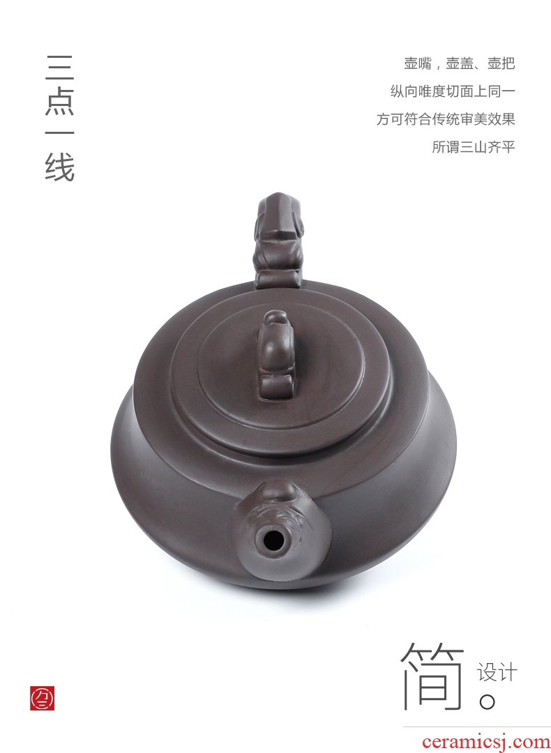 Three thousand ceramic tea village beauty make tea pot of yixing purple sand pot of purple clay manually single pot of kung fu tea pot