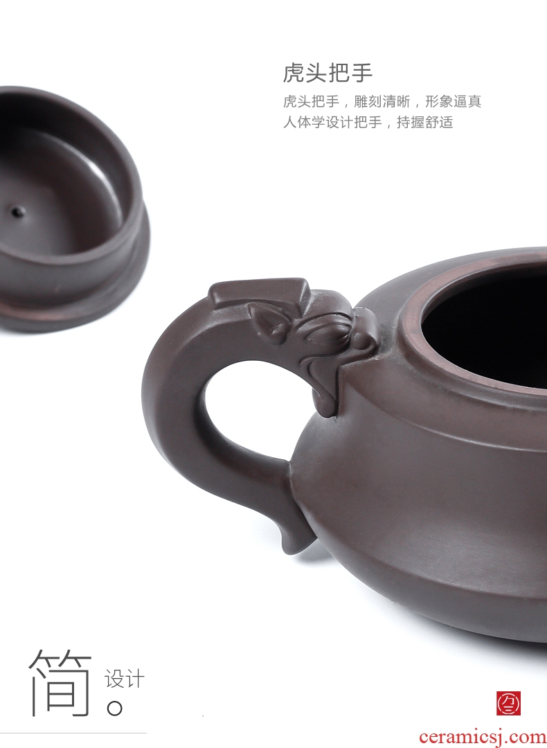 Three thousand ceramic tea village beauty make tea pot of yixing purple sand pot of purple clay manually single pot of kung fu tea pot